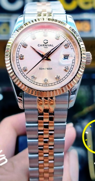 Carnival Nữ, kính saphire chống trầy, không gỉ 8131L-SR-R