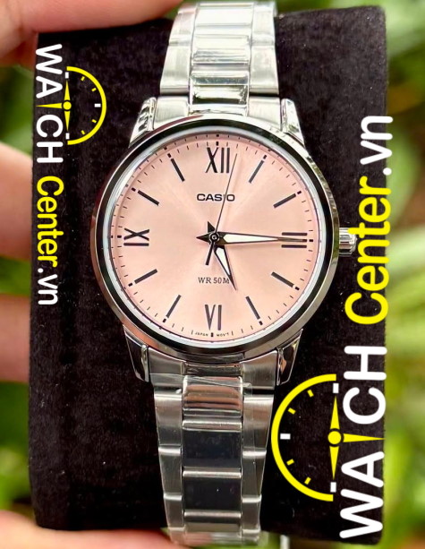 CASIO Nữ Japan mặt hồng, chống nước 50m LTP-1303DD-4A